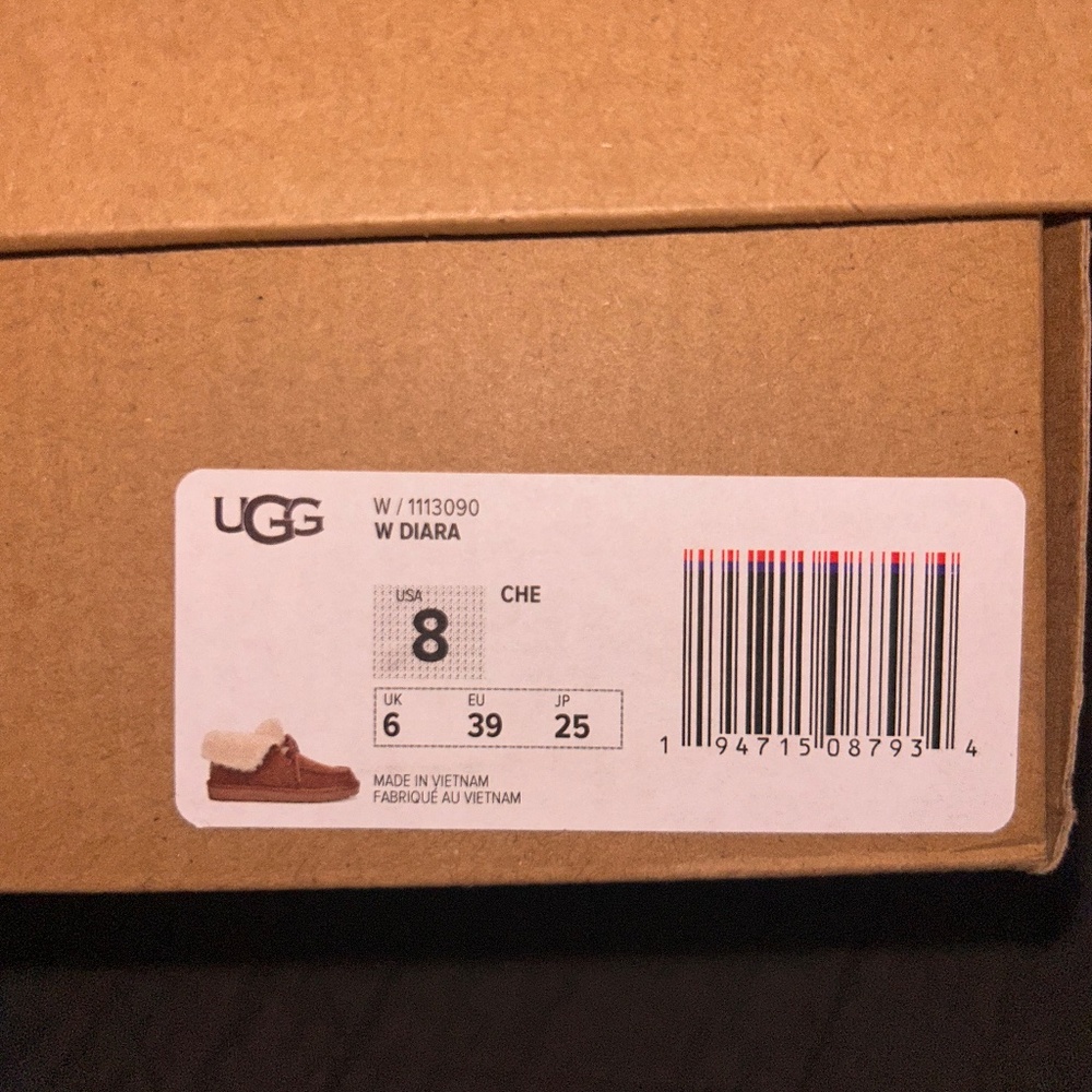 Like NEW UGG WOMEN'S SLIPPERS ANKLE BOOTS CHESTNUT BROWN - Picture 13 of 13